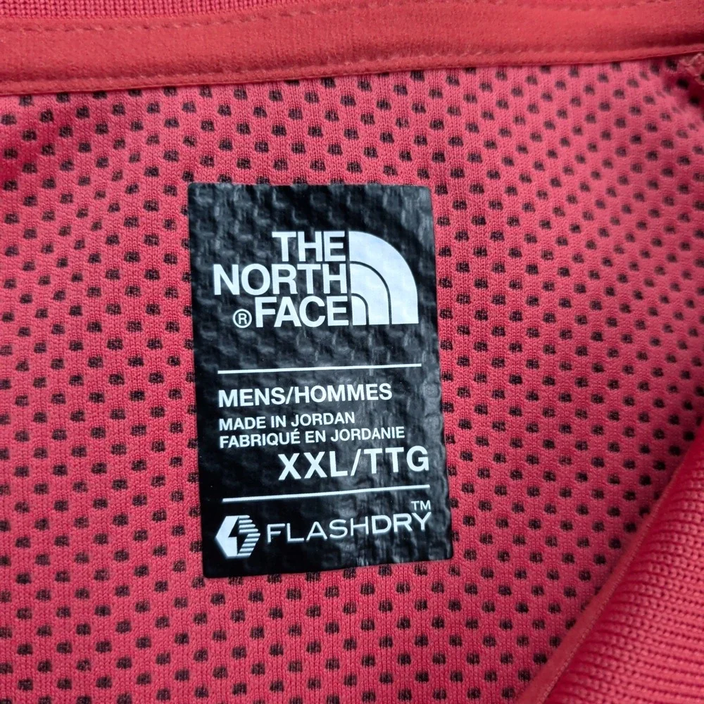 The North Face Horizon Flashdry Polo Shirt Mens XXL Red Short Sleeve Hiking